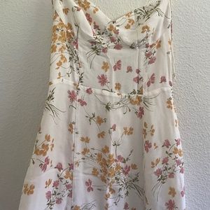 Reformation cream floral Juliette dress size 4